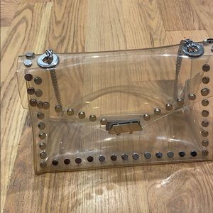 Zara Clear studded shoulder bag